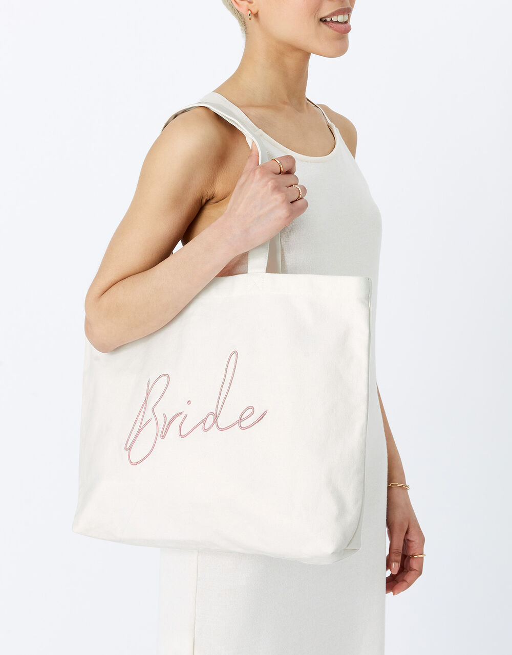 Bride embroidered shopper bag - Image 2