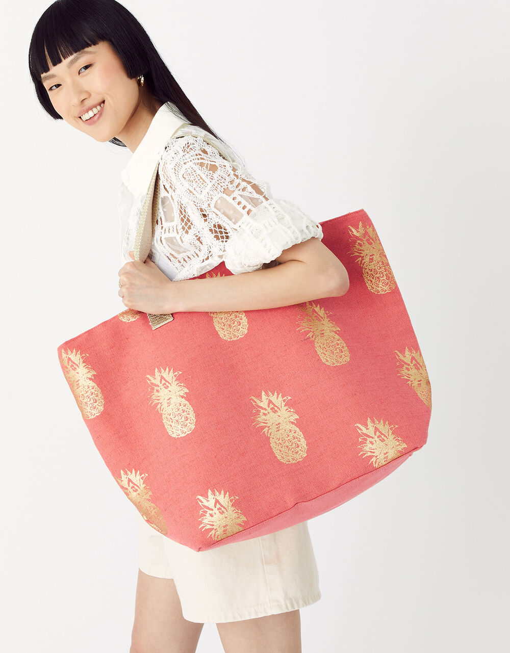 Pineapple Printed Tote Bag - Image 3